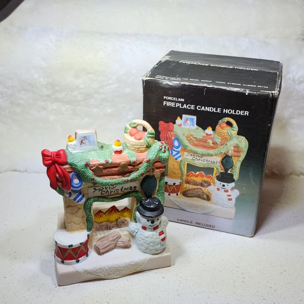 Vintage Porcelain Fireplace Candle holder - Picture 16 of 16